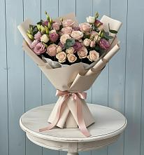 Букет цветов из:  Розы и Лизиантусы #REPLACE_PRED# Сунже Республики Ингушетия