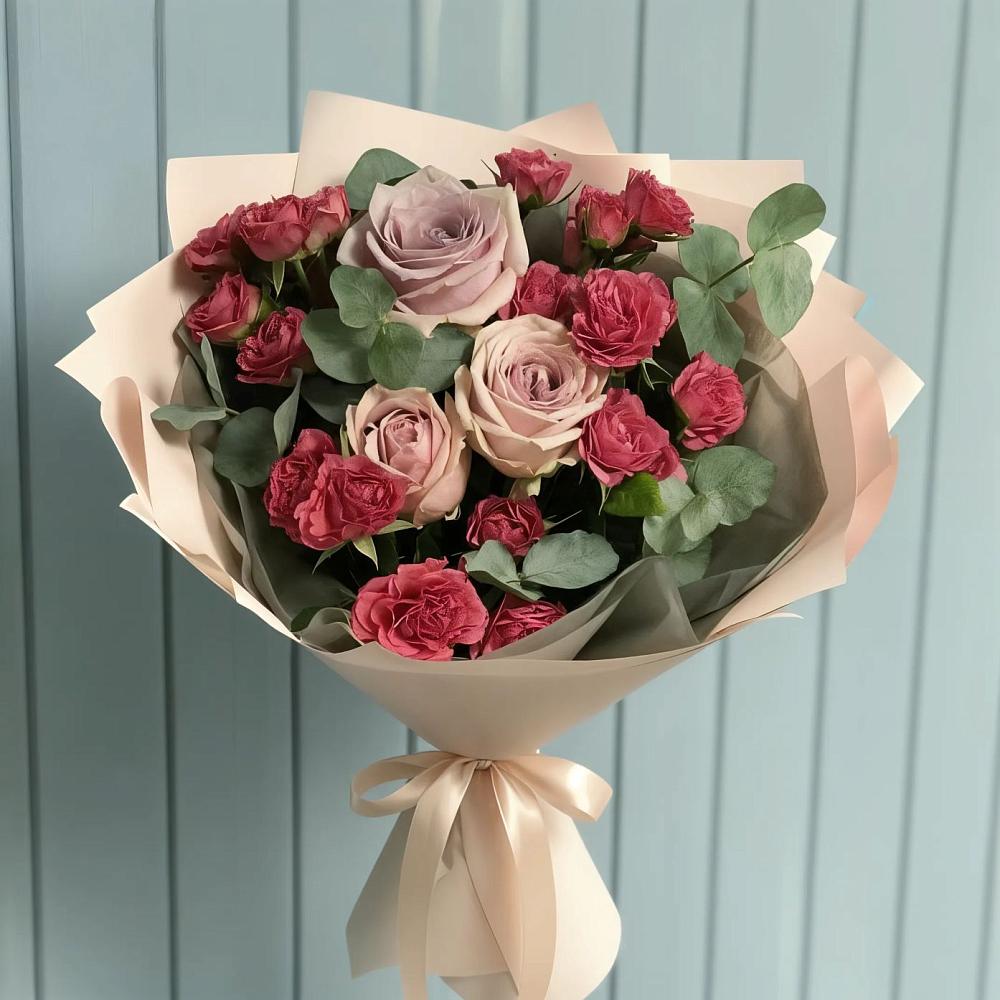 Букет цветов из: Гвоздики и Розы в Сунже Республики Ингушетия