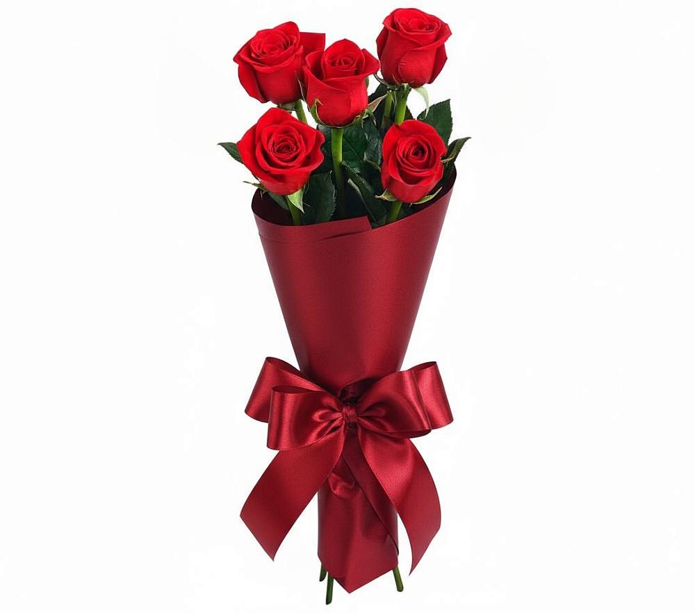 Букет 5 Красных роз Эдлесс Лав в Сунже Республики Ингушетия