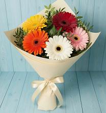 Букет цветов из:  Герберы #REPLACE_PRED# Сунже Республики Ингушетия