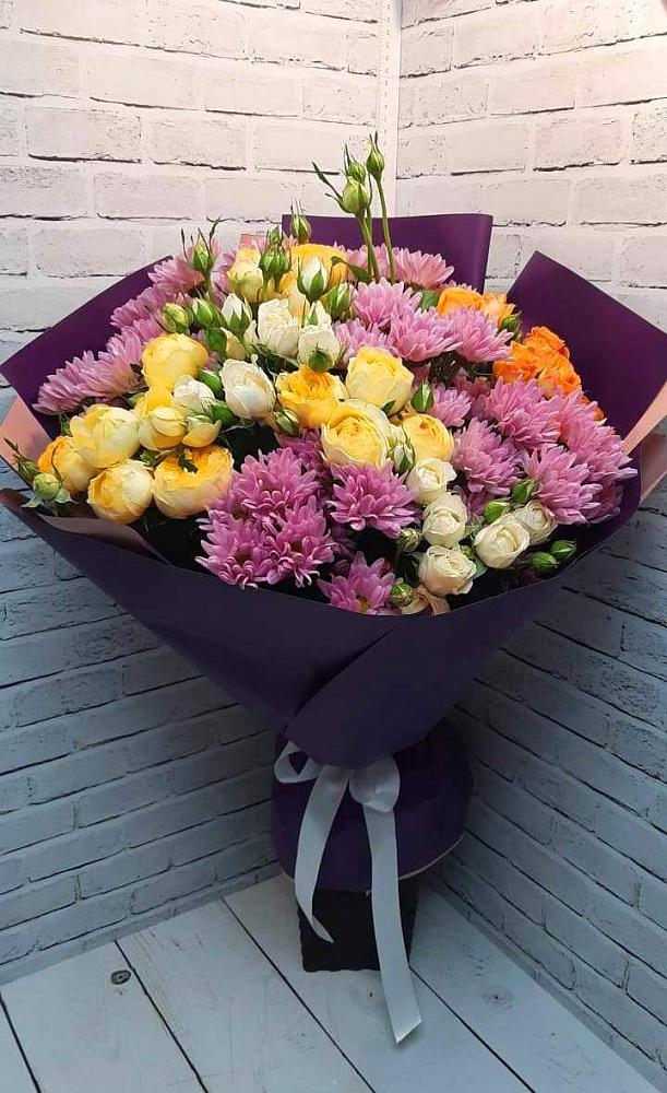 Букет цветов из: Хризантемы и Розы в Сунже Республики Ингушетия