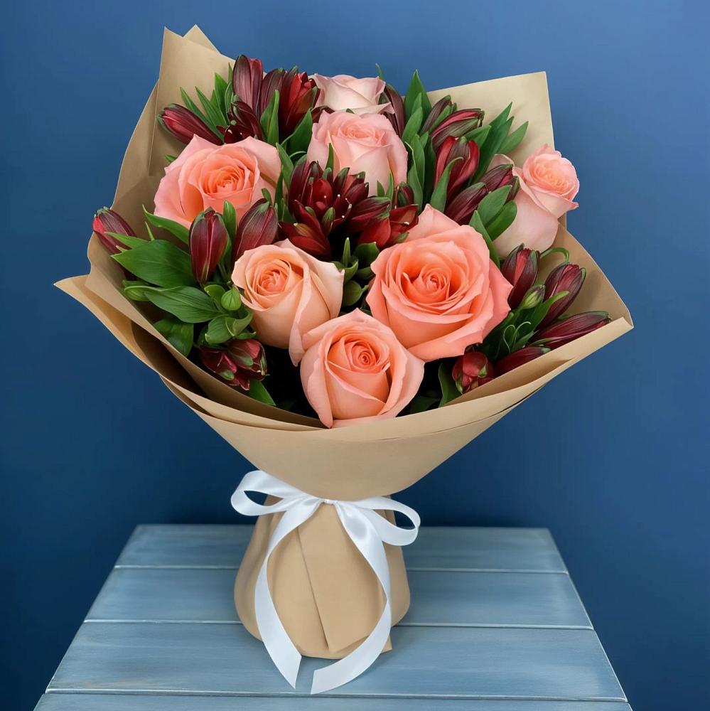 Букет цветов из: Розы и Альстромерии в Сунже Республики Ингушетия