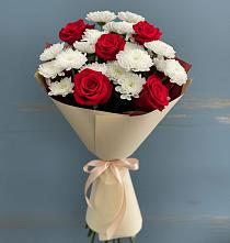 Букет цветов из:  Розы и Хризантемы #REPLACE_PRED# Сунже Республики Ингушетия