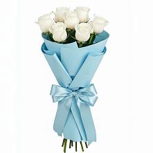 Букет 7 белых роз Проуд в Сунже Республики Ингушетия