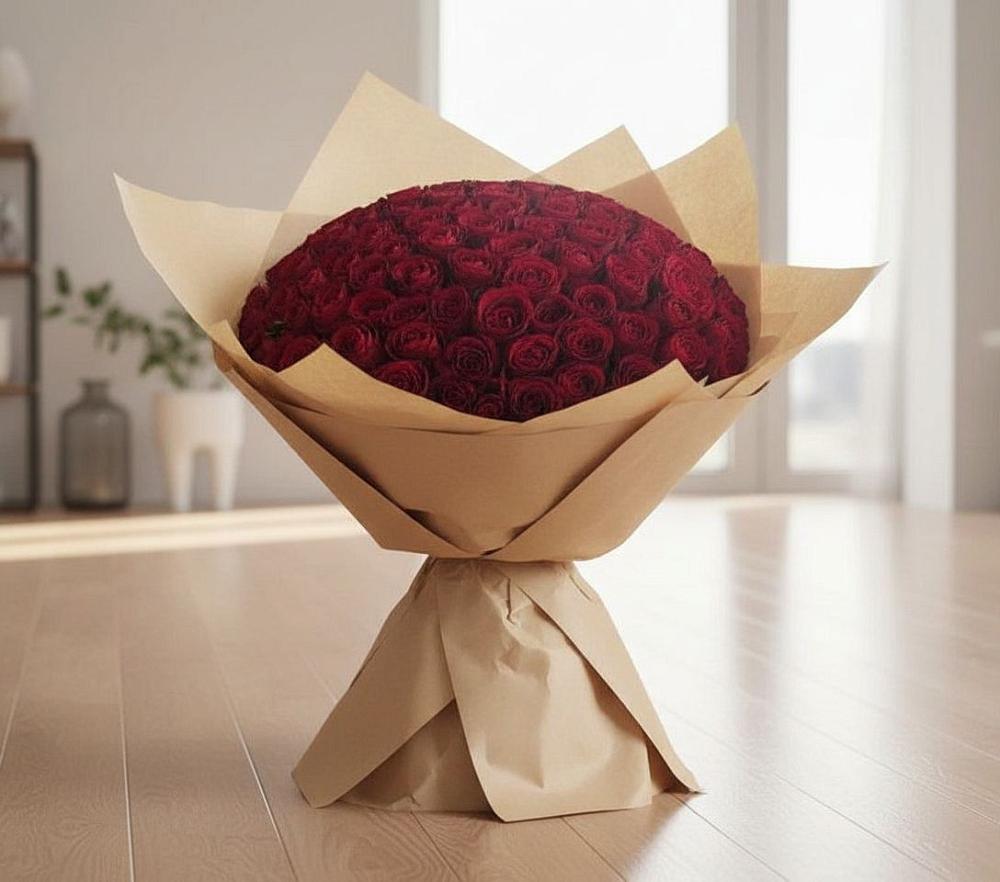 Букет 101 Красная роза в Сунже Республики Ингушетия