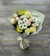 Букет цветов из:  Альстромерии, Розы и Хризантемы в Сунже Республики Ингушетия